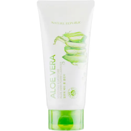 Пенка для умывания Nature Republic Soothing & Moisture Aloe Vera Foam Cleanser с экстрактом алоэ вера, 150 мл.