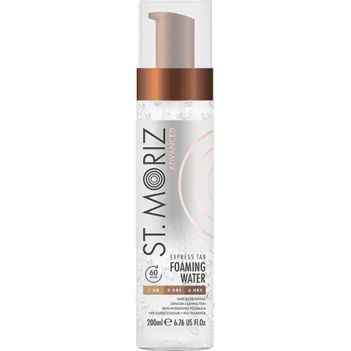 Пенящаяся вода для автозагара St.Moriz Advanced Express Tan Foaming Water, 200 мл.