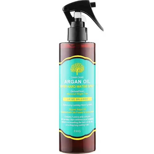 Спрей для укладання волосся Char Char Argan Oil Super Hard Water Spray з аргановим маслом, 250 мл.