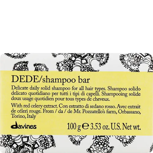 Деликатный твердый шампунь-мыло для ежедневного использования Davines Dede Shampoo Bar, 100 г.