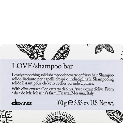 Твердый шампунь-мыло для выравнивания жестких и волнистых волос Davines Love Shampoo Bar, 100 г.