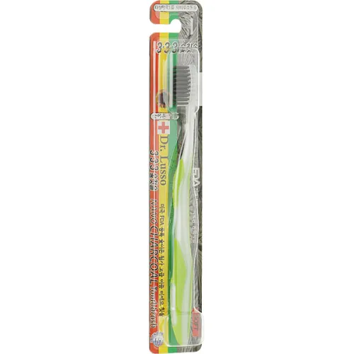 Зубная щетка Dr. Lusso Nano Charcoal Green Toothbrush с угольным напылением на щетинках