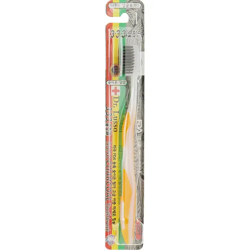 Зубная щетка Dr. Lusso Nano Charcoal Orange Toothbrush с угольным напылением на щетинках