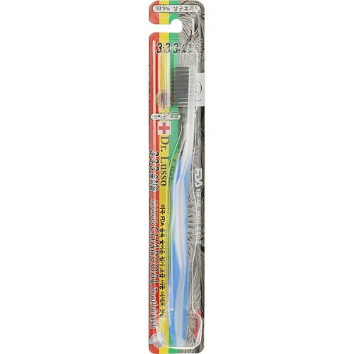 Зубная щетка Dr. Lusso Nano Charcoal Blue Toothbrush с угольным напылением на щетинках