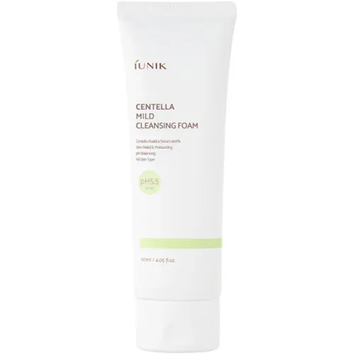 М’яка очищуюча пінка для обличчя iUNIK Centella Mild Cleansing Foam з екстрактом центелли, 120 мл.