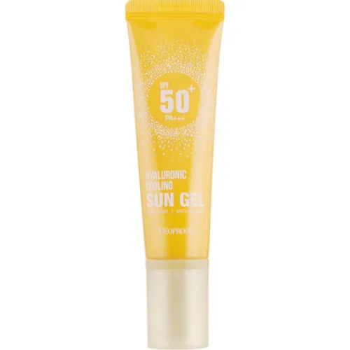Сонцезахисний охолоджуючий гель для обличчя Deoproce Hyaluronic Cooling Sun Gel SPF50+PA+++ з гіалуроновою кислотою, 50 мл.