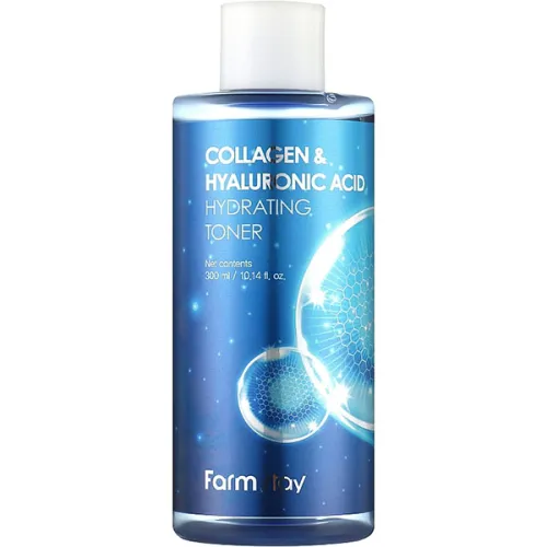 Увлажняющий тонер для лица FarmStay Collagen & Hyaluronic Acid Hydrating Toner с коллагеном и гиалуроновой кислотой, 300 мл.