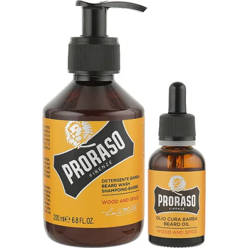 Набір для бороди «деревина та спеції» Proraso Duo Pack Oil + Shampoo Wood & Spice