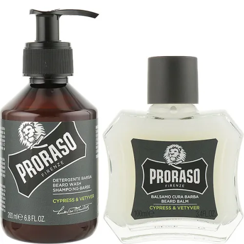 Набір для бороди «кіпаріс та ветивер» Proraso Duo Pack Beard Balm + Shampoo Cypress & Vetyver