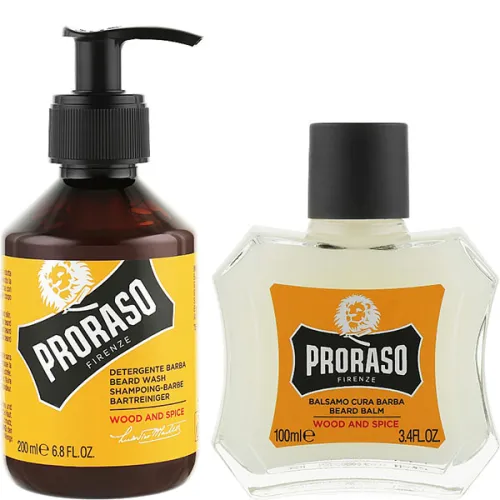 Набір для бороди «деревина та спеції» Proraso Duo Pack Beard Balm + Shampoo Wood & Spice