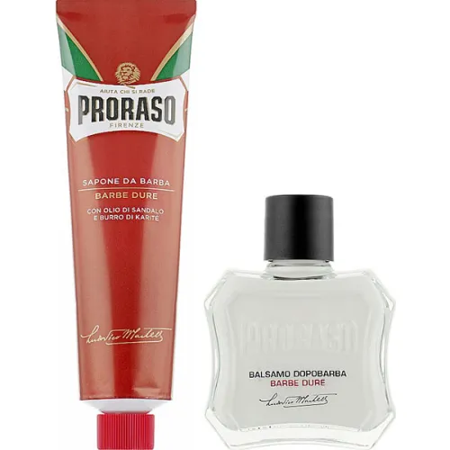 Набір для гоління жорсткої щетини Proraso Duo Pack Tube + Balm Coarse Beard