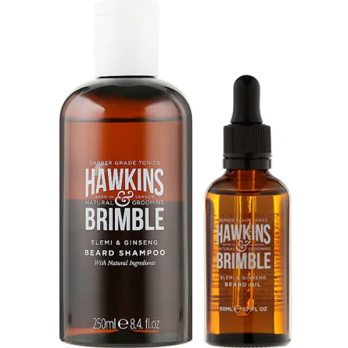 Набір для бороди Hawkins & Brimble Beard Shampoo & Beard Oil Gift Set, 250 мл. + 50 мл.
