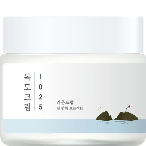 Увлажняющий крем для лица Round Lab 1025 Dokdo Cream с морской водой, 80 мл. примятая уп.