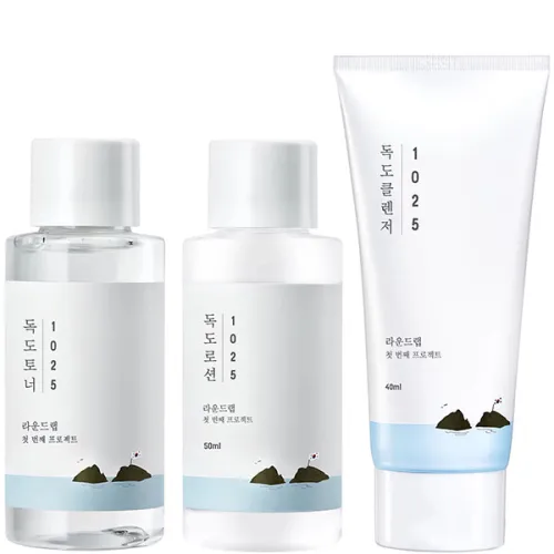 Зволожуючий набір для обличчя Round Lab 1025 Dokdo On The Go Kit з морською водою
