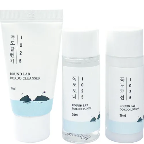 Увлажняющий набор для лица Round Lab 1025 Dokdo Mini Skin Care Set с морской водой
