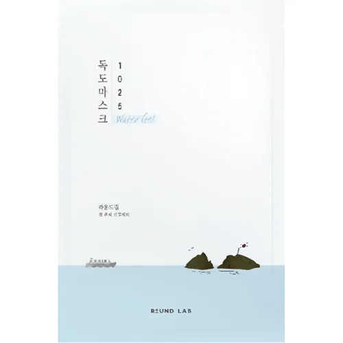 Увлажняющая гелевая маска для лица Round Lab 1025 Dokdo Water Gel Mask Sheet с морской водой, 30 мл.