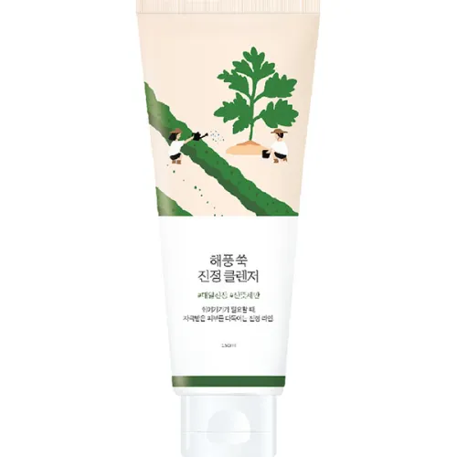 Заспокійлива пінка для вмивання Round Lab Mugwort Calming Cleanser з морським полином, 150 мл.