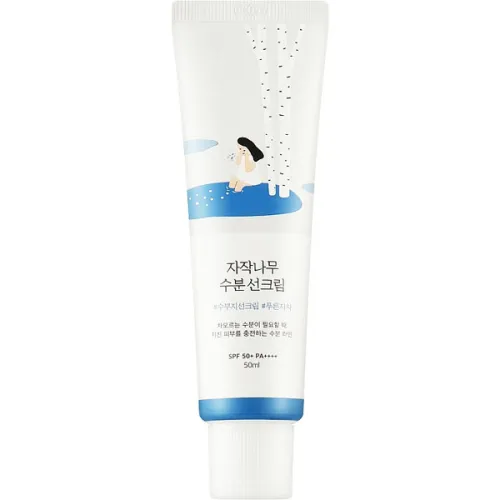 Сонцезахисний крем для обличчя Round Lab Birch Juice Moisturizing Sunscreen SPF50+ PA++++ з березовим соком, 50 мл.