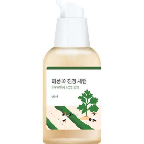 Заспокійлива сироватка для обличчя Round Lab Mugwort Calming Serum з морським полином, 50 мл. термін пр. до 06.26