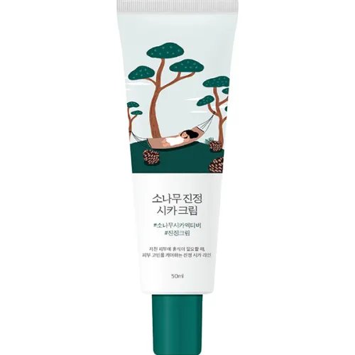 Заспокійливий крем для обличчя Round Lab Pine Calming Cica Cream з екстрактом голок сосни, 50 мл. термін пр. до 09.26