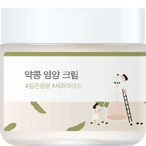 Питательный крем для лица Round Lab Soybean Nourishing Cream с экстрактом черных соевых бобов, 80 мл. примятая уп.