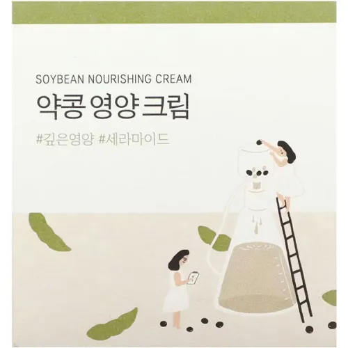 Питательный крем для лица Round Lab Soybean Nourishing Cream, 80 мл. примятая уп. - вид 2