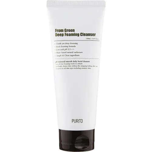 Пінка для глибокого очищення шкіри обличчя Purito From Green Deep Foaming Cleanser, 150 мл.