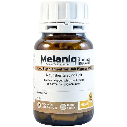 Молекулярный комплекс против поседения волос Oxford Biolabs Melaniq Food Supplement For Hair Pigmentation, 90 шт.