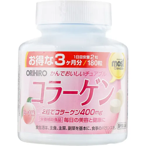 Жевательный коллаген «персик» Orihiro Peach Collagen