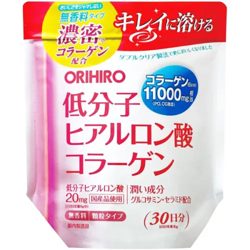 Коллаген и низкомолекулярная гиалуроновая кислота Orihiro Collagen & Hyaluronate, 180 г.