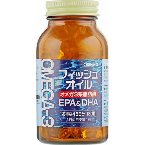 Рыбий жир, Омега-3 Orihiro EPA & DHA, Omega-3