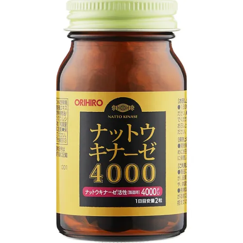 Наттокиназа Orihiro Nattokinase 4000 с Омега-3