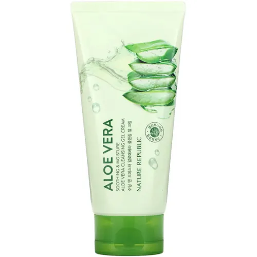 Очищающий гель-крем для лица Nature Republic Soothing & Moisture Aloe Vera Cleansing Gel Cream с экстрактом алоэ вера, 150