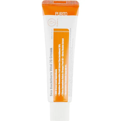 Витаминный крем для лица Purito Sea Buckthorn Vital 70 Cream с экстрактом облепихи и мандарина, 50 мл.