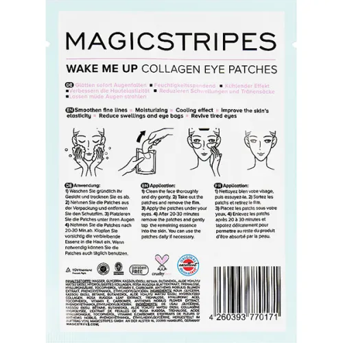 Колагенові охолоджуючі патчі для очей Magicstripes Wake Me Up Collagen Eye Patches