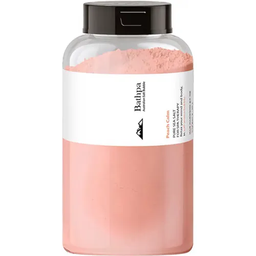 Пенящаяся соль для ванны «персик» Bathpa Australian Salt Bubble Peach Calm, 500 г.