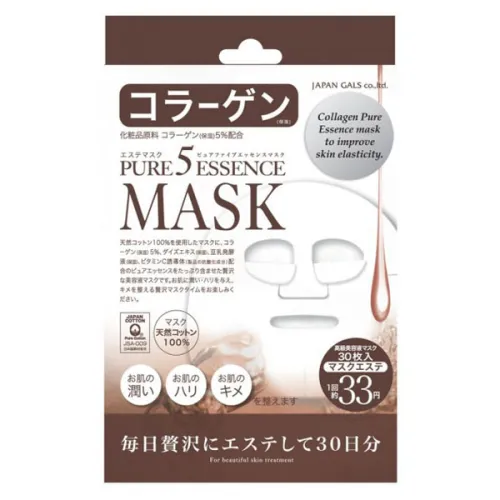 Маска для обличчя Japan Gals Pure 5 Essence Mask Collagen з колагеном