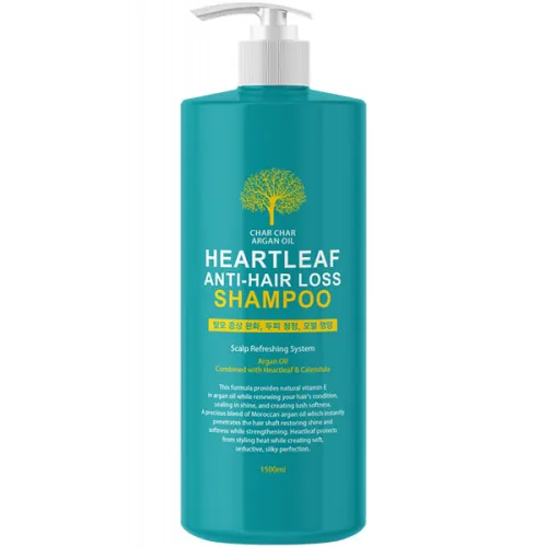 Шампунь проти випадіння волосся Char Char Argan Oil Heartleaf Anti-Hair Loss Shampoo з аргановим маслом, 1500 мл.