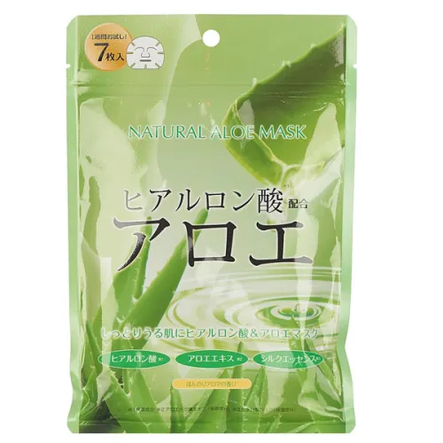 Курс натуральних масок для обличчя Japan Gals Silky Natural Mask Aloe з екстрактом алоє