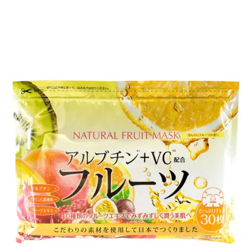 Курс натуральних масок для обличчя Japan Gals Silky Natural Mask Fruit з фруктовими екстрактами