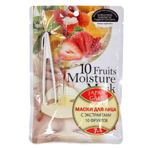 Маска для обличчя Japan Gals Pure5 Essential Mask 10 Fruits з екстрактами 10 фруктів