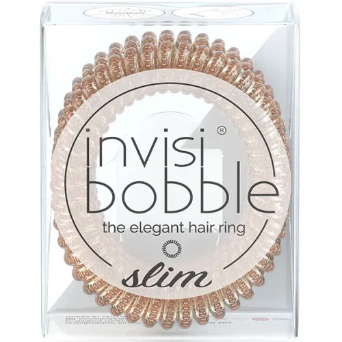 Резинка-браслет Invisibobble Slim Of Bronze And Beads с увеличенным количество завитков «бронза и бисер»
