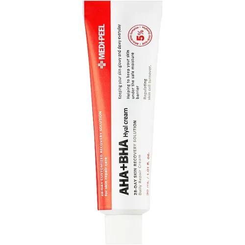 Відновлюючий пілінг-крем для обличчя Medi Peel AHA BHA Hyal Cream 28 Days з кислотами «28 днів», 30 мл.