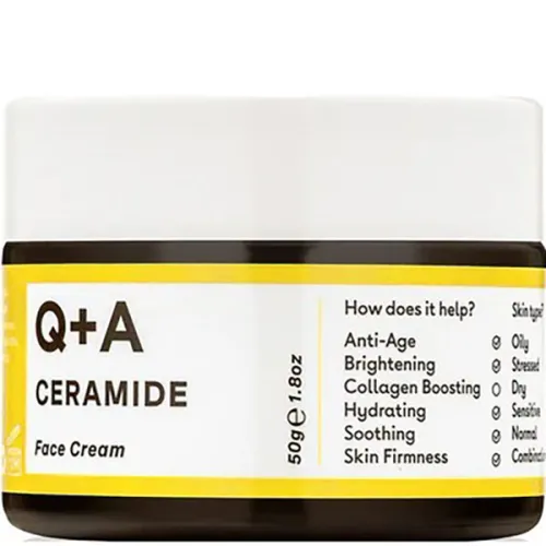 Захисний крем для обличчя Q+A Ceramide Face Cream з керамідами, 50 г.
