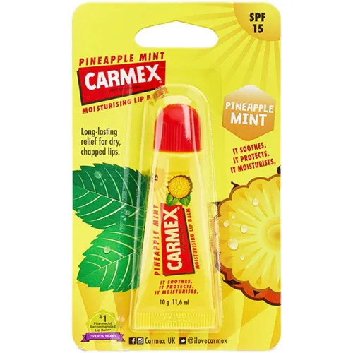 Бальзам для губ «ананас та м’ята» Carmex Moisturising Lip Balm Pineapple Mint SPF15, 10 г.