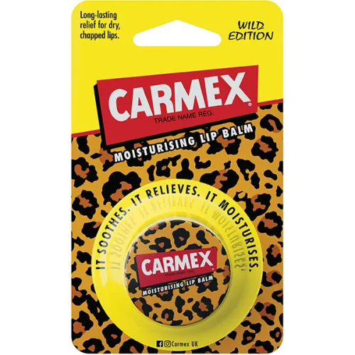 Бальзам для губ у тубі «леопард» Carmex Moisturising Lip Balm Pot Wild Edition, 7.5 г.