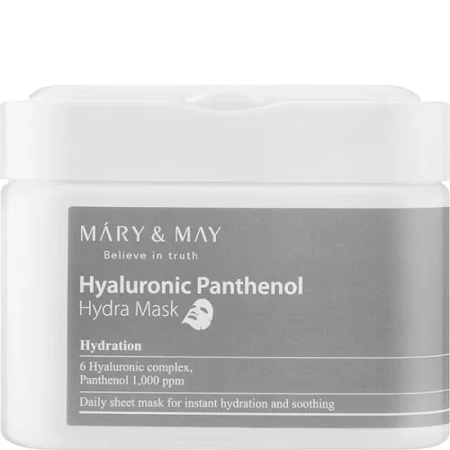 Тканевая маска для лица Mary & May Hyaluronic Panthenol Hydra Mask с гиалуроновой кислотой и пантенолом, 30 шт.