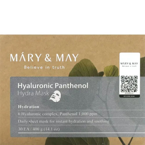 Тканевая маска для лица Mary & May Hyaluronic Panthenol Hydra Mask, 30 шт. - вид 2