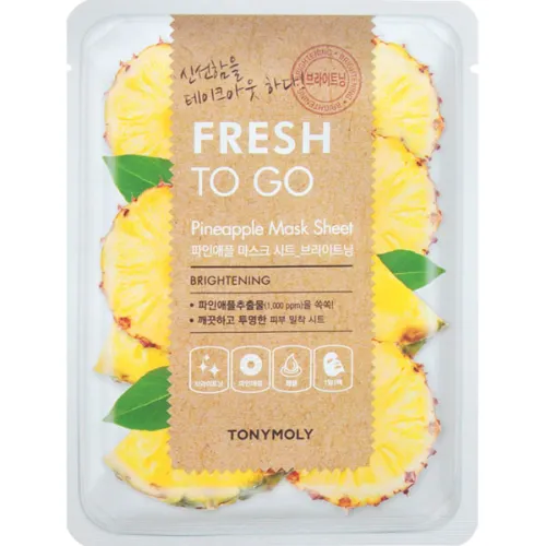Тканинна маска для обличчя Tony Moly Fresh To Go Pineapple Mask Sheet з екстрактом ананасу, 20 г.