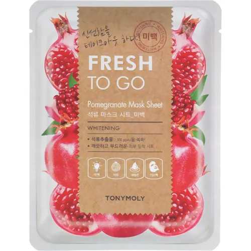 Тканинна маска для обличчя Tony Moly Fresh To Go Pomegranate Mask Sheet з екстрактом гранату, 25 г.